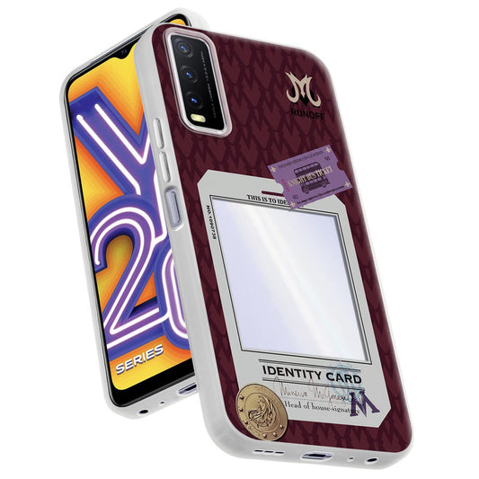 Designer Cover Case with Customizable Transparent Slot for Personalised Photos For Vivo Y20
