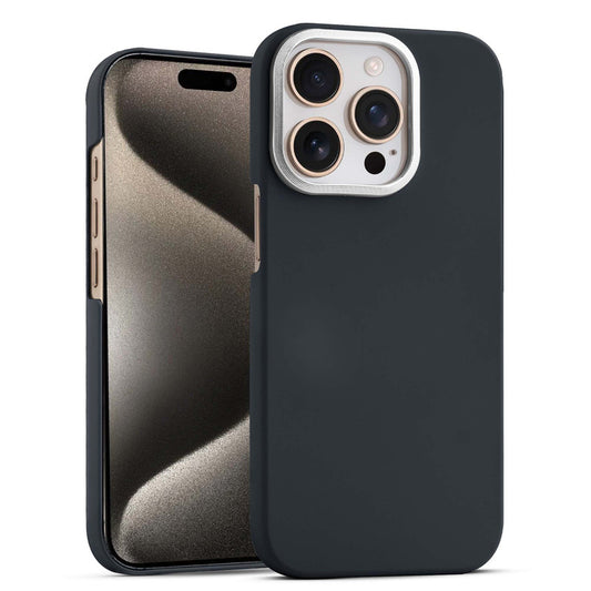 Stone Like Matte Finish Back Case for Apple iPhone 15 Pro Max , Detachable Camera Ring