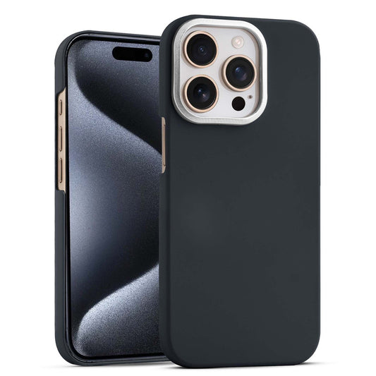 Stone Like Matte Finish Back Case for Apple iPhone 15 Pro , Detachable Camera Ring