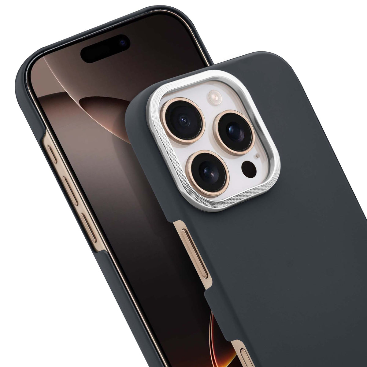 Detachable Ring Matte Case for Apple iPhone 16 Pro