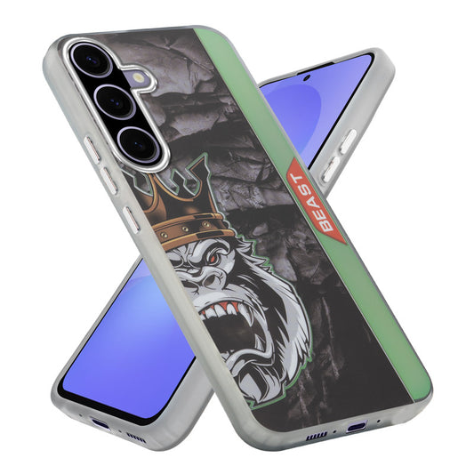 Beast Mode Animal Printed Back Case For Samsung A56 5G With Hard Back & Glow Effect