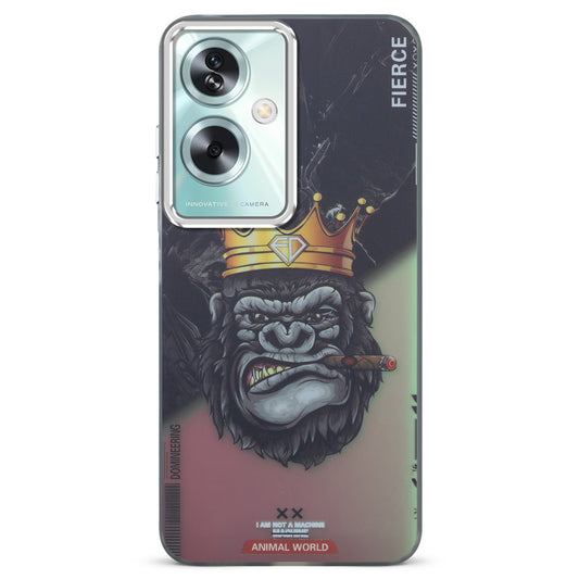 Night Glow & Shiny Hard Phone Cover with Silver Camera Ring For Oppo A79 5G