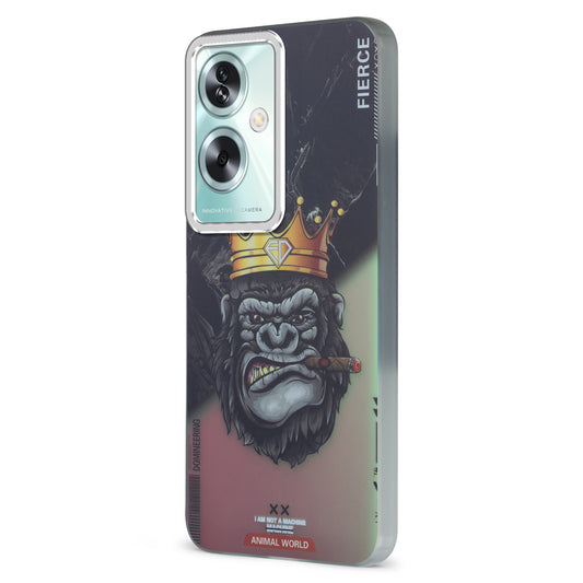 Night Glow & Shiny Hard Phone Cover with Silver Camera Ring For Oppo A79 5G