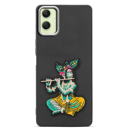 Sleek Textured Silicone Case for Samsung A06 5G Featuring Divine Embroidery on the Back