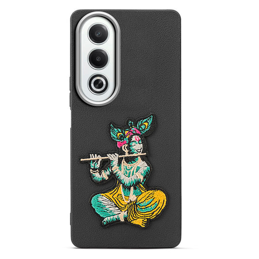 Sleek Textured Silicone Case for Oppo K12x 5G Featuring Divine Embroidery on the Back