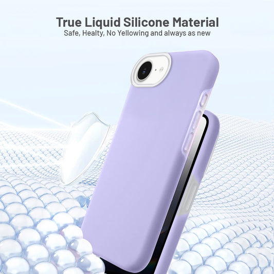 Smooth Touch Soft Silicone Back Case for Apple iPhone 16e with Camera Protection for a Sleek and Stylish Look