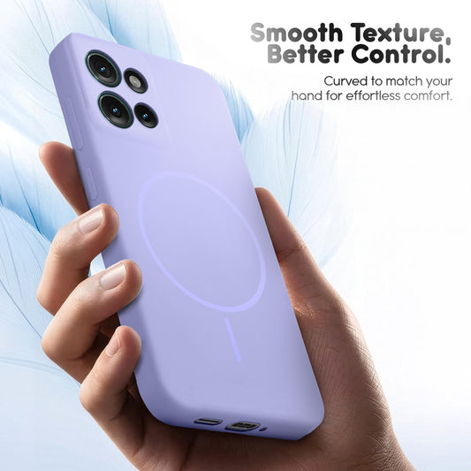 Cloud Feel Silicone Case for Motorola Moto Edge 50 5G – Supports Wireless Charging