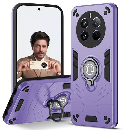 Ultra Rugged Armor Case with Rotating Ring Holder Back Case For Realme Narzo 70 5G