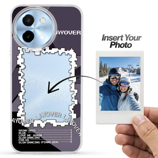 Designer Cover Case with Customizable Transparent Slot for Personalised Photos For Vivo Y58 5G