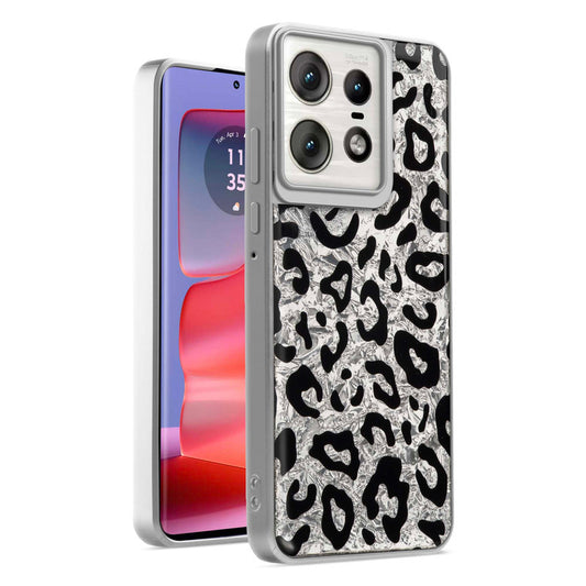 Shiny Foil Design Printed Back Case for Motorola Moto Edge 50 Pro 5G With Soft Edges with Glossy Semi-Hard Back