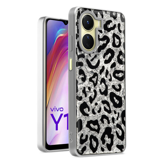 Shiny Foil Design Printed Back Case for Vivo Y16 With Soft Edges with Glossy Semi-Hard Back