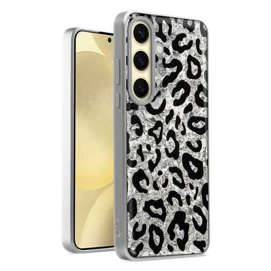 Shiny Foil Design Printed Back Case for Samsung S25 5G With Soft Edges with Glossy Semi-Hard Back