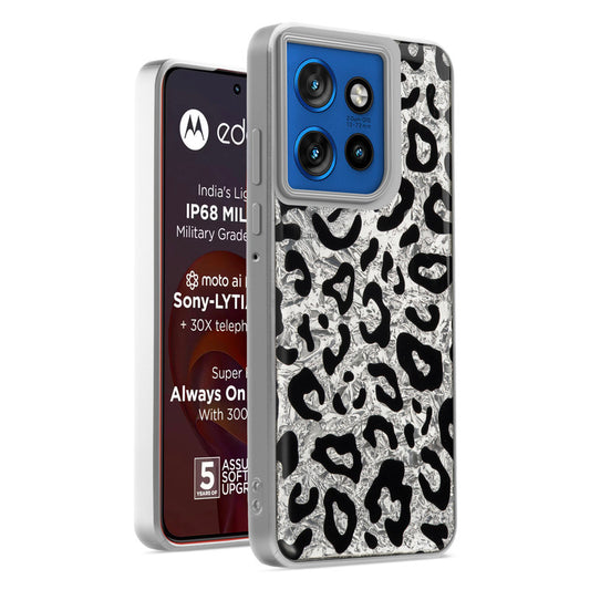 Shiny Foil Design Printed Back Case for Motorola Moto Edge 50 Neo 5G With Soft Edges with Glossy Semi-Hard Back