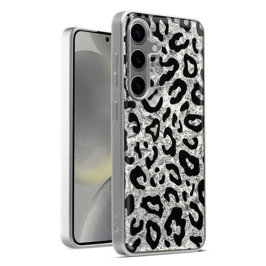 Shiny Foil Design Printed Back Case for Samsung S24 5G With Soft Edges with Glossy Semi-Hard Back