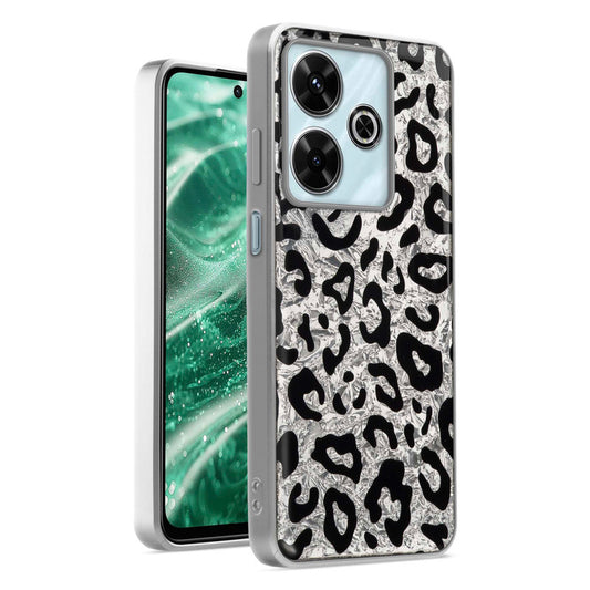 Shiny Foil Design Printed Back Case for Redmi 13 5G With Soft Edges with Glossy Semi-Hard Back