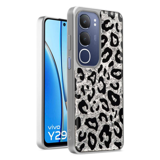 Shiny Foil Design Printed Back Case for Vivo Y29 5G With Soft Edges with Glossy Semi-Hard Back