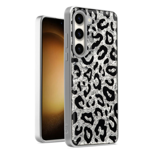 Shiny Foil Design Printed Back Case for Samsung S23 5G With Soft Edges with Glossy Semi-Hard Back