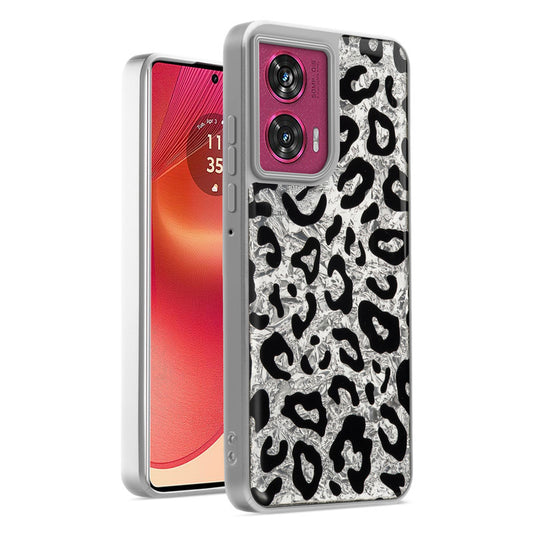 Shiny Foil Design Printed Back Case for Motorola Moto Edge 50 Fusion 5G With Soft Edges with Glossy Semi-Hard Back