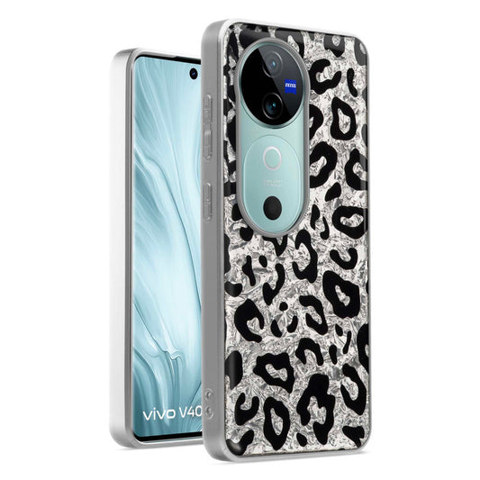 Shiny Foil Design Printed Back Case for Vivo V40 5G With Soft Edges with Glossy Semi-Hard Back