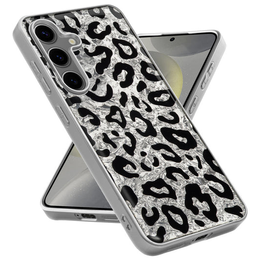 Shiny Foil Design Printed Back Case for Samsung S24 5G With Soft Edges with Glossy Semi-Hard Back