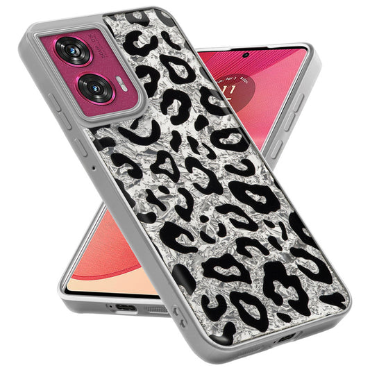 Shiny Foil Design Printed Back Case for Motorola Moto Edge 50 Fusion 5G With Soft Edges with Glossy Semi-Hard Back