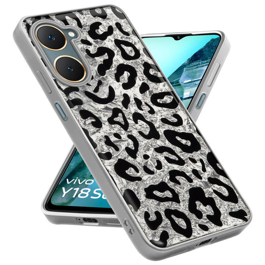 Shiny Foil Design Printed Back Case for Vivo Y18 With Soft Edges with Glossy Semi-Hard Back