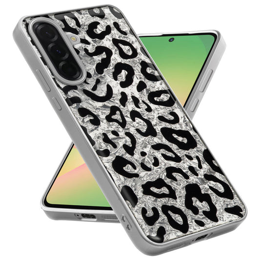 Shiny Foil Design Printed Back Case for Samsung A56 5G With Soft Edges with Glossy Semi-Hard Back