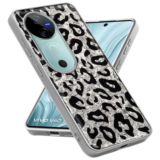 Shiny Foil Design Printed Back Case for Vivo V40 5G With Soft Edges with Glossy Semi-Hard Back