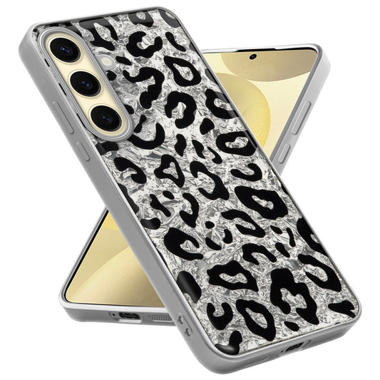 Shiny Foil Design Printed Back Case for Samsung S25 5G With Soft Edges with Glossy Semi-Hard Back