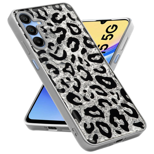 Shiny Foil Design Printed Back Case for Samsung A15 5G With Soft Edges with Glossy Semi-Hard Back
