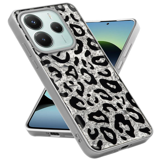 Shiny Foil Design Printed Back Case for Redmi Note 14 5G With Soft Edges with Glossy Semi-Hard Back