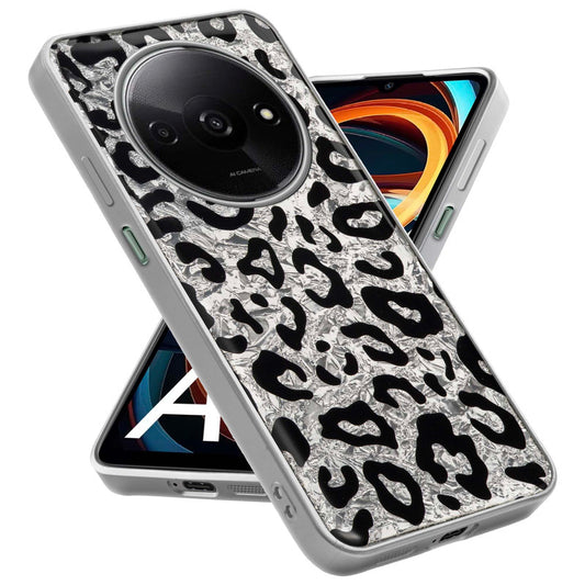 Shiny Foil Design Printed Back Case for Redmi A3 With Soft Edges with Glossy Semi-Hard Back