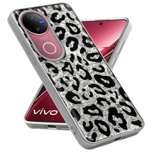 Shiny Foil Design Printed Back Case for Vivo V50 5G With Soft Edges with Glossy Semi-Hard Back