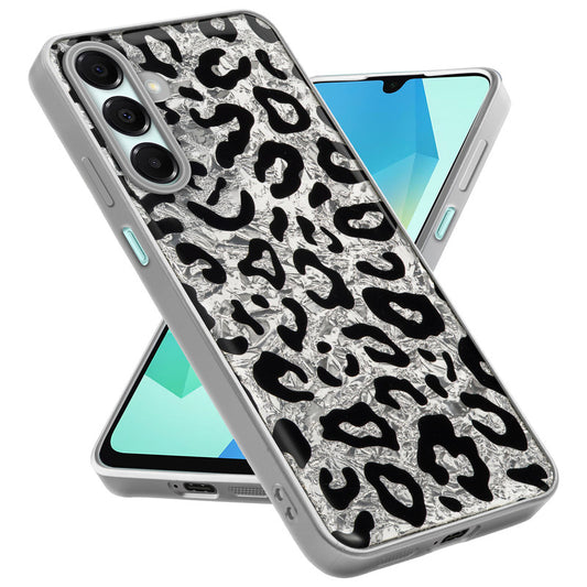 Shiny Foil Design Printed Back Case for Samsung A16 5G With Soft Edges with Glossy Semi-Hard Back