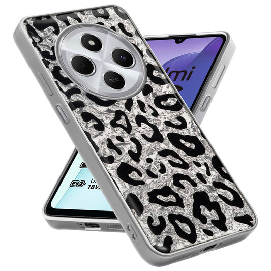 Shiny Foil Design Printed Back Case for Redmi 14C 5G With Soft Edges with Glossy Semi-Hard Back