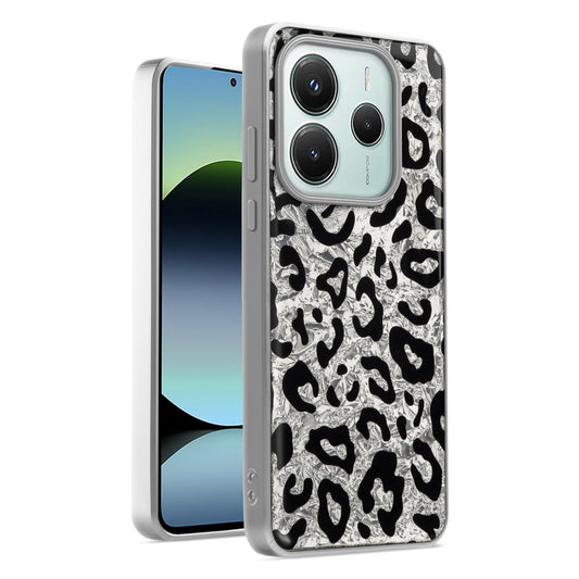 Shiny Foil Design Printed Back Case for Redmi Note 14 SE 5G With Soft Edges with Glossy Semi-Hard Back