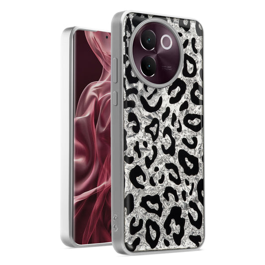 Shiny Foil Design Printed Back Case for Vivo V30e 5G With Soft Edges with Glossy Semi-Hard Back