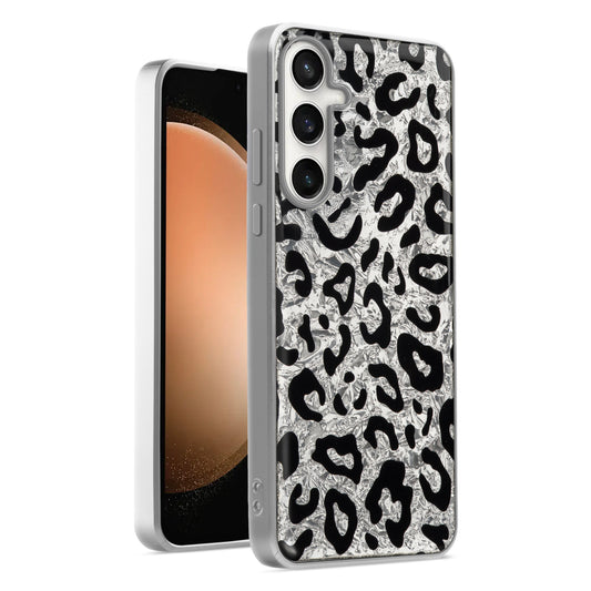 Shiny Foil Design Printed Back Case for Samsung S23 FE 5G With Soft Edges with Glossy Semi-Hard Back