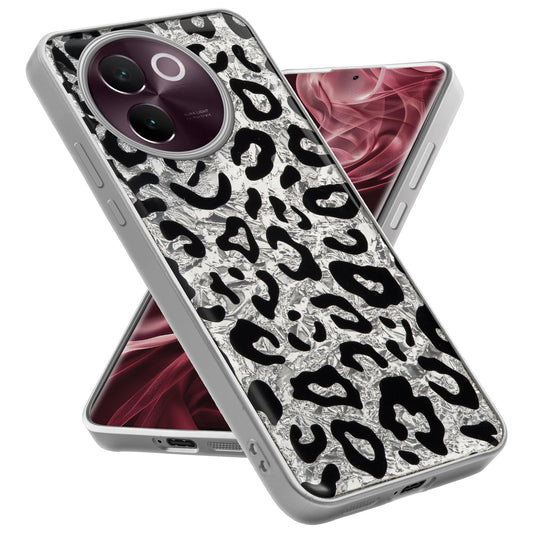 Shiny Foil Design Printed Back Case for Vivo V30e 5G With Soft Edges with Glossy Semi-Hard Back