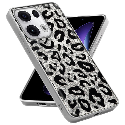 Shiny Foil Design Printed Back Case for Oppo Reno 13 Pro 5G With Soft Edges with Glossy Semi-Hard Back