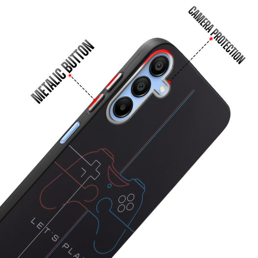 Rugged Hard Back Printed Case For Samsung A15 5G with Metal Ring Camera Protection and Buttons