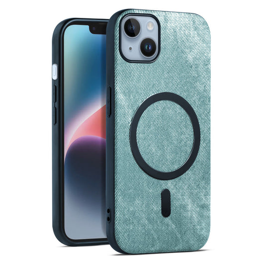 Classic Denim Finish Back Case For Apple iPhone 14 With MagSafe Support