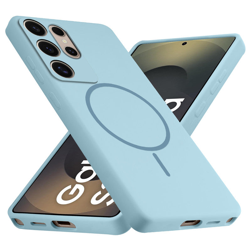Wireless Charging Support Compatible Liquid Silicone Case For Samsung S25 Ultra 5G With Camera Protection