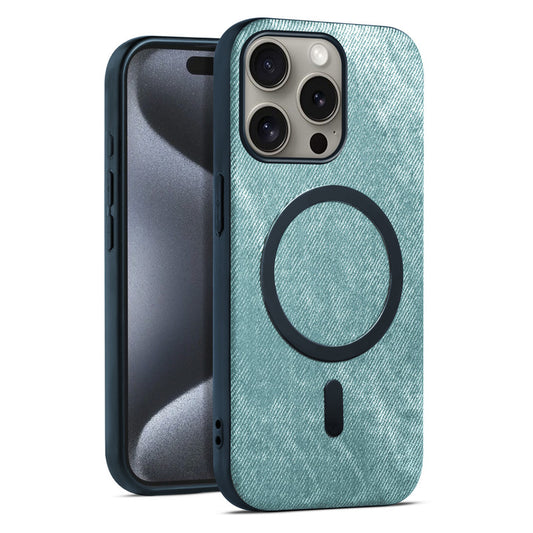 Classic Denim Finish Back Case For Apple iPhone 15 Pro With MagSafe Support