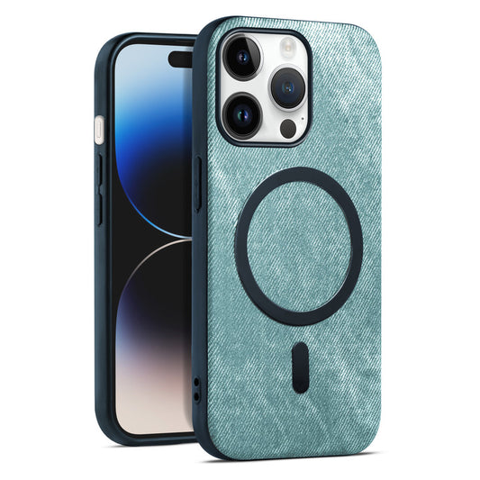 Classic Denim Finish Back Case For Apple iPhone 14 Pro With MagSafe Support