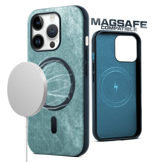 Classic Denim Finish Back Case For Apple iPhone 14 Pro Max With MagSafe Support