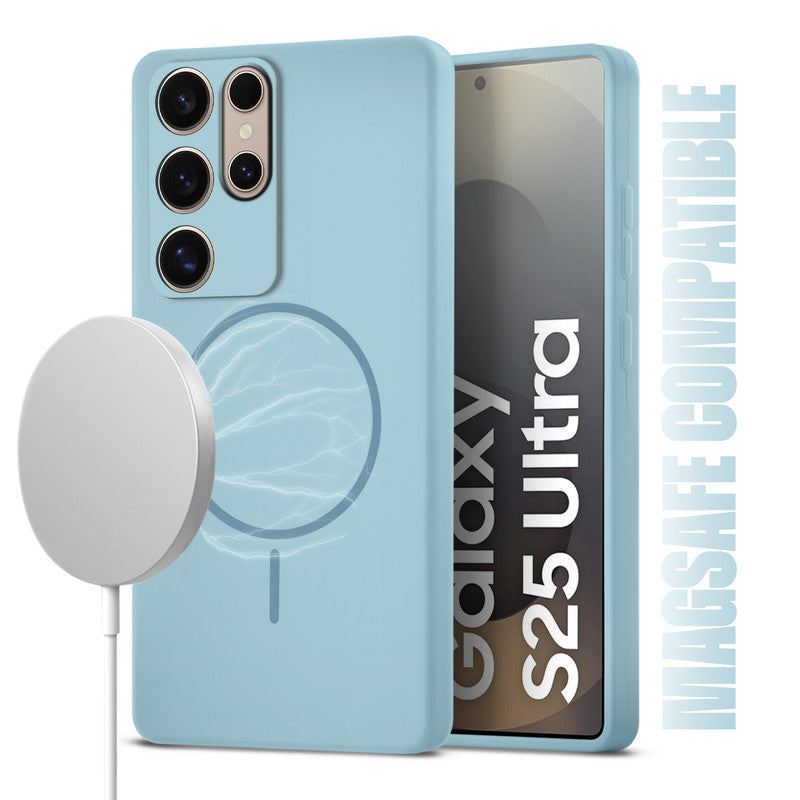 Wireless Charging Support Compatible Liquid Silicone Case For Samsung S25 Ultra 5G With Camera Protection