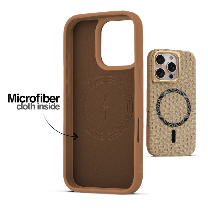 Rugged Silicone Grip Mobile Back Cover Case For Apple iPhone 16 Pro With Wireless Charging Support Support