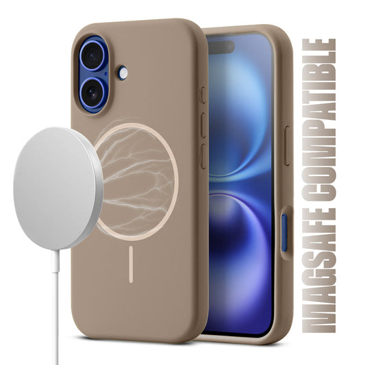 Liquid Silicon With Microfiber Lining Back Case For Apple iPhone 16 (MagSafe Compatible)