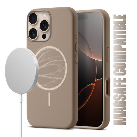Liquid Silicon With Microfiber Lining Back Case For Apple iPhone 16 Pro (MagSafe Compatible)